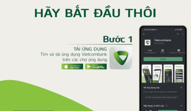 Cách đăng ký vay tiền online chuyển khoản Vietcombank